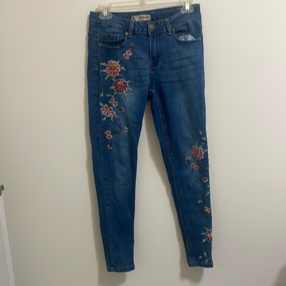 Sand Piper floral jeans size 4